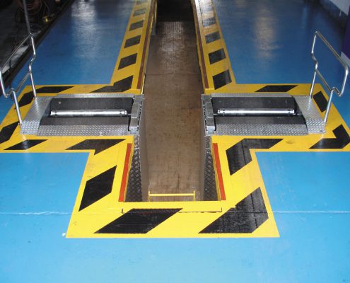 The BM ATF roller brake tester in the UK. BM14200 roller brake tester.