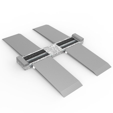BM5000 roller brake tester - 3D illustration