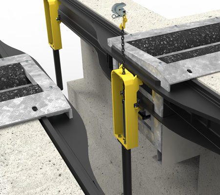 Vægmonteret belastningssystem - 3D illustration