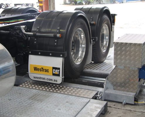 BM20200 mobile roller brake tester on-ground with truck