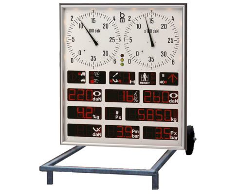 Display til X200 testudstyr på vogn