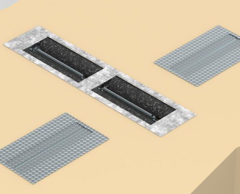 BM4010 bremseprøvestand klar til test af bil - 3D illustration