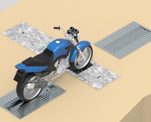 BM4010 bremseprøvestand til test af motorcykler - 3D illustration