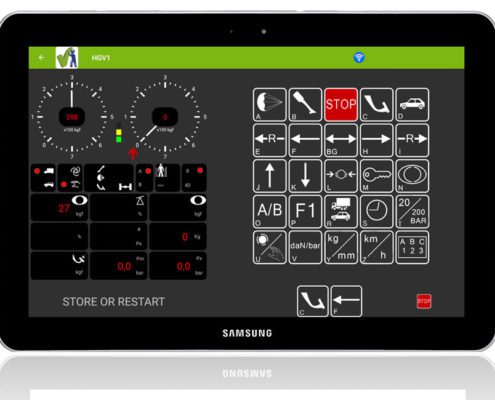 FlexCheck-Android-UK-1000x650px-10 BM FlexCheck Android App on tablet - remote control and display X200