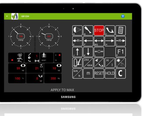 FlexCheck-Android-UK-1000x650px-9 BM FlexCheck Android App - X010 remote control and display on tablet